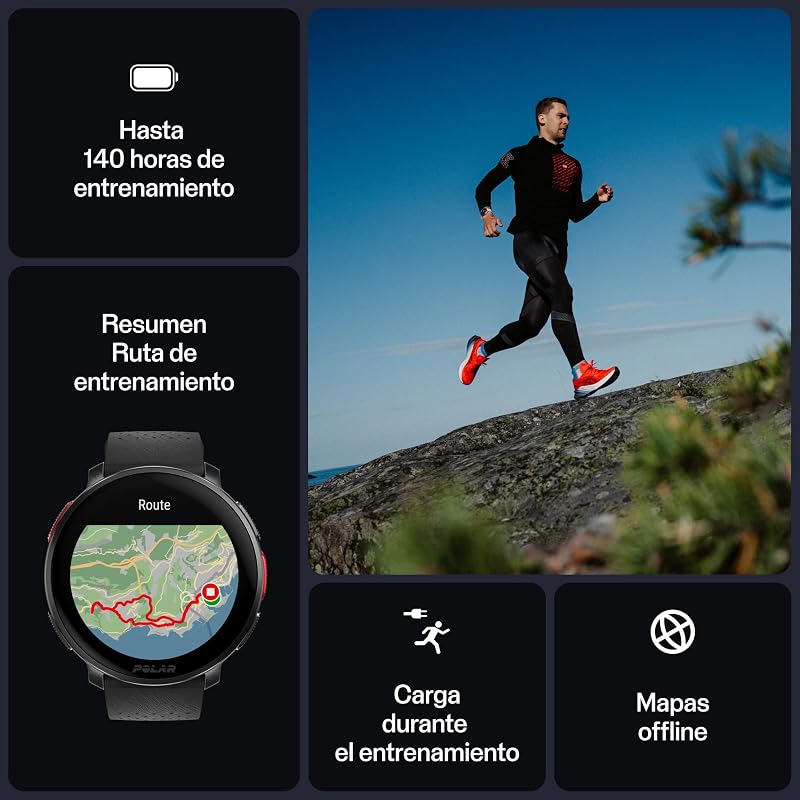 Polar vantage v3, relógio esportivo com gps, monitor de frequência cardíaca avançado, vida útil prolongada da bateria, smartwatch para homens e mulheres, mapas off-line, relógio de corrida, relógio de triatlo