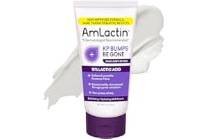 AmLactin KP Bumps Be Gone - Therapeutic Body Cream for Keratosis Pilaris - No-Scrub Exfoliator and Moisturizer with 15% Lactic Acid AHA, 3 oz (Packaging May Vary)​