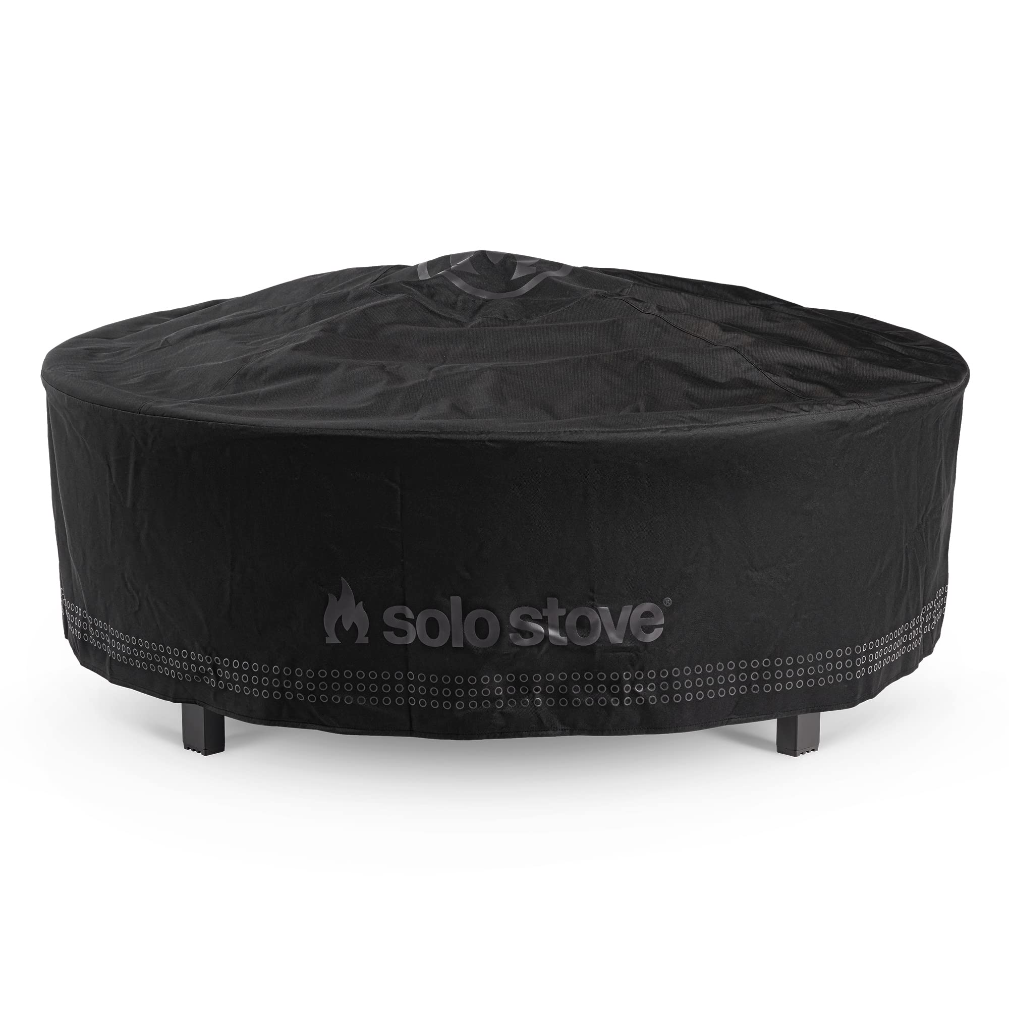 Solo Stove Surround Shelter Small | Protective Cover for Fire Pit Surround Table, Weather-Resistant, Solution Dyed Acrylic/ PVC Backing/ Aluminum Support Stays, Dims (HxDia): 53 x 111 cm, Black