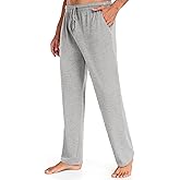 COOFANDY Men Cotton Yoga Pants Casual Sweatpants Jogger Open Bottom Lounge Pants with Pockets
