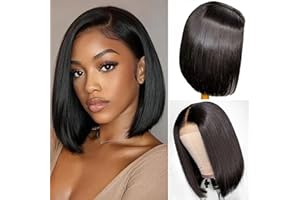 Bob Wig Human Hair 4x4 Lace Front Wigs Human Hair 10 Inch Straight Bob Wigs for Women Human Hair Short Bob Glueless Wig Human