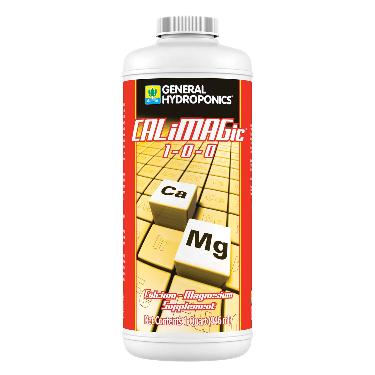 Photo 1 of General Hydroponics CALiMAGic 1-0-0, Concentrated Blend of Calcium & Magnesium, Secondary Nutrient Deficiencies Helps Prevent Blossom End Rot & Tip Burn, Clean, Soluble, 1-Quart