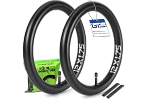 2 Pack 12"/14"/16"/18"/ 20"/ 22"/24"/ 26"/27.5"/28"/29" x1.75/1.95/2.10/2.125 Bicycle Tube with 2 Tire Levers, with 32mm AV Schrader Valve, Reliable Inner Tube for Kids/Road/MTB Bike (2 of One Size)