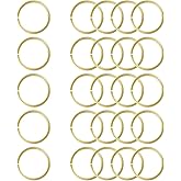 uxcell 25Pcs Open Jump Rings, 25mm/0.98" OD Brass Jump Ring Connectors 2mm Thick O Rings for Necklaces Bracelet Jewelry Making Keychain DIY Craft, Gold Tone