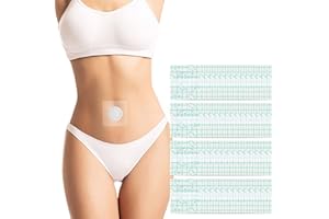 PILVISET 54Pcs Castor Oil Patches for Belly Button, PU Film Transparent Castor Oil Pack, Self-Adhesive, Highly Absorbent Patch Pads(Oil Not Include)