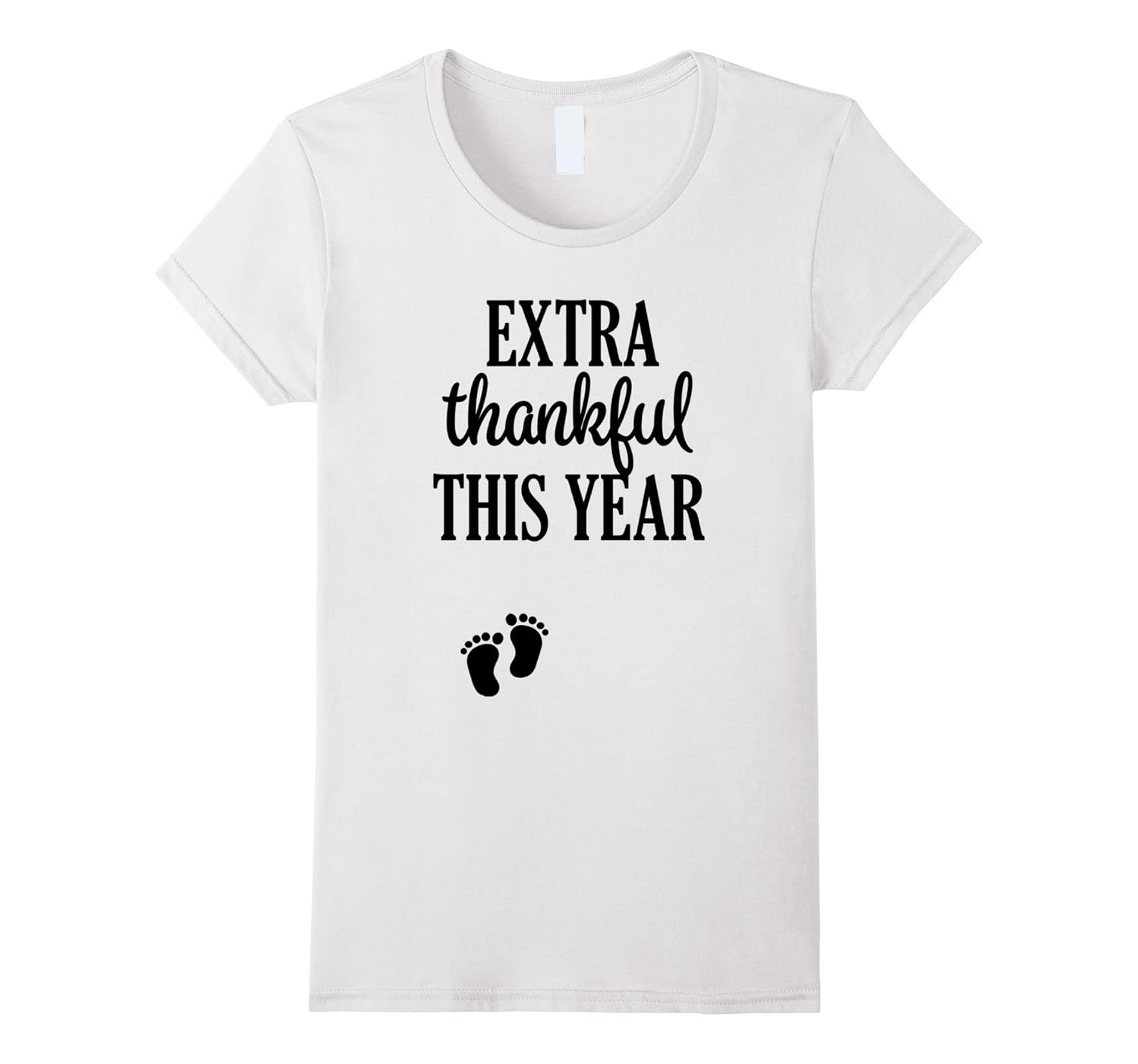 Womens Extra Thankful this Year womens expecting Thanksgiving Shirt-ANZ