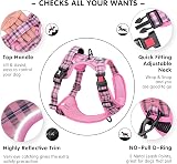 PoyPet No Pull Dog Harness Release on Neck Reflective Adjustable Pink L view 4