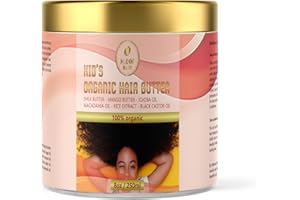 MAKOF BEAUTY Organic Kid’s Hair Butter for Healthy and Frizz- Free Hair, Hair detangler for kids, Nourish, Hydrates, Moisturizes, Strengthens, and smooths hair. All Hair Types. 8 oz (250ML)