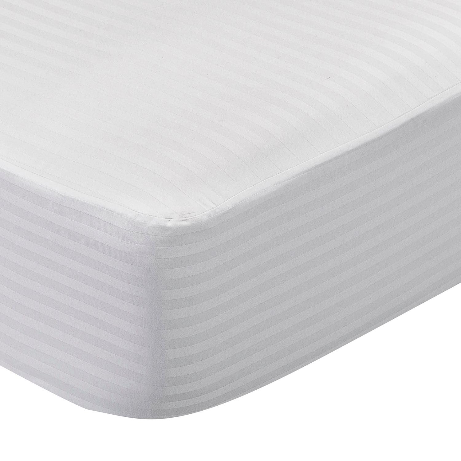 Pikolin Home – Ticking Mattress Protector, 100% Cotton, white, Lit 180-180 x 190/200 cm