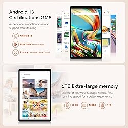 POWMUS 2024 Android Tablet, 10.1 inch Tablet with