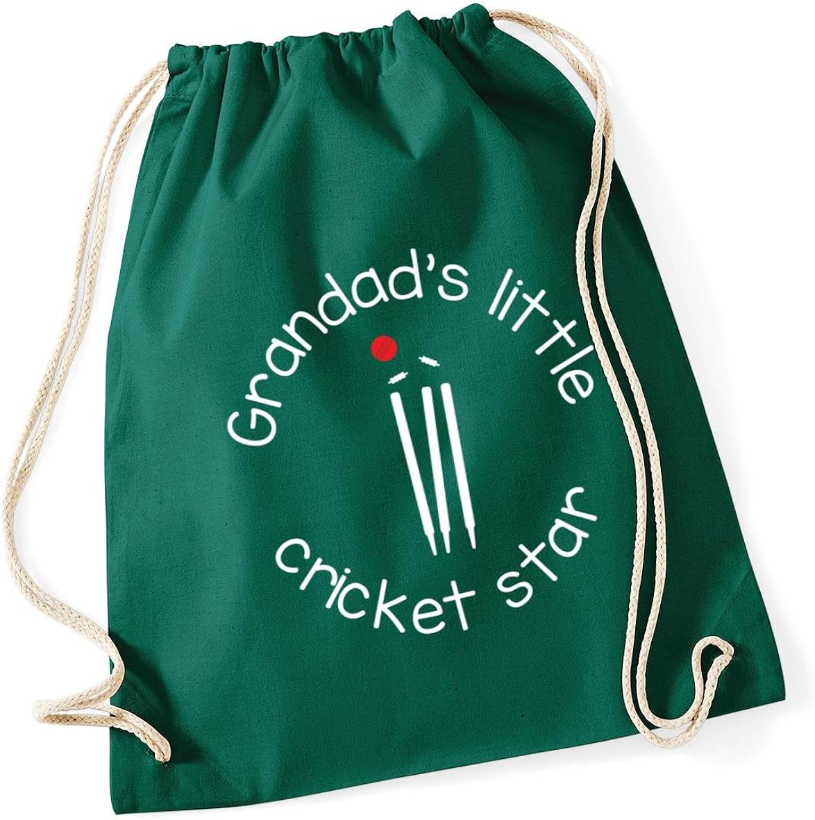 HippoWarehouse Grandad's Little Cricket Star Drawstring Cotton School