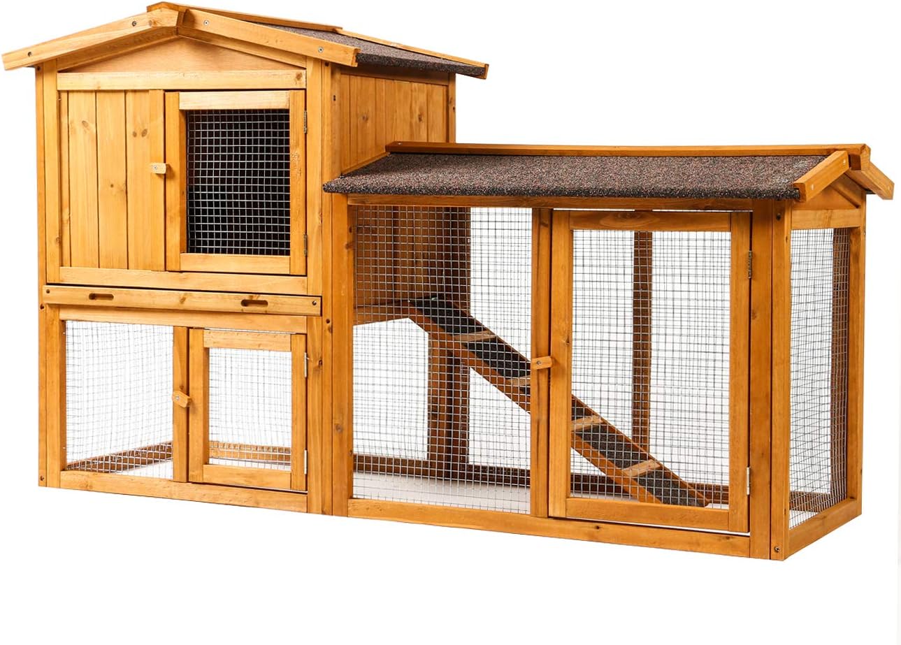 Sunnyglade Chicken Coop Large Wooden Outdoor Bunny Rabbit