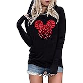 Susongeth Valentines Hoodie for Women Funny Valentine Love Heart Graphic T-Shirt Long Sleeve Hoodies Pullover Tops