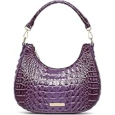 Crocodile Hobo Bag for Women,Vintage Crescent Shoulder Purse in Vegan Leather, Soft Chic Clutch Handbag for Daily Outfits