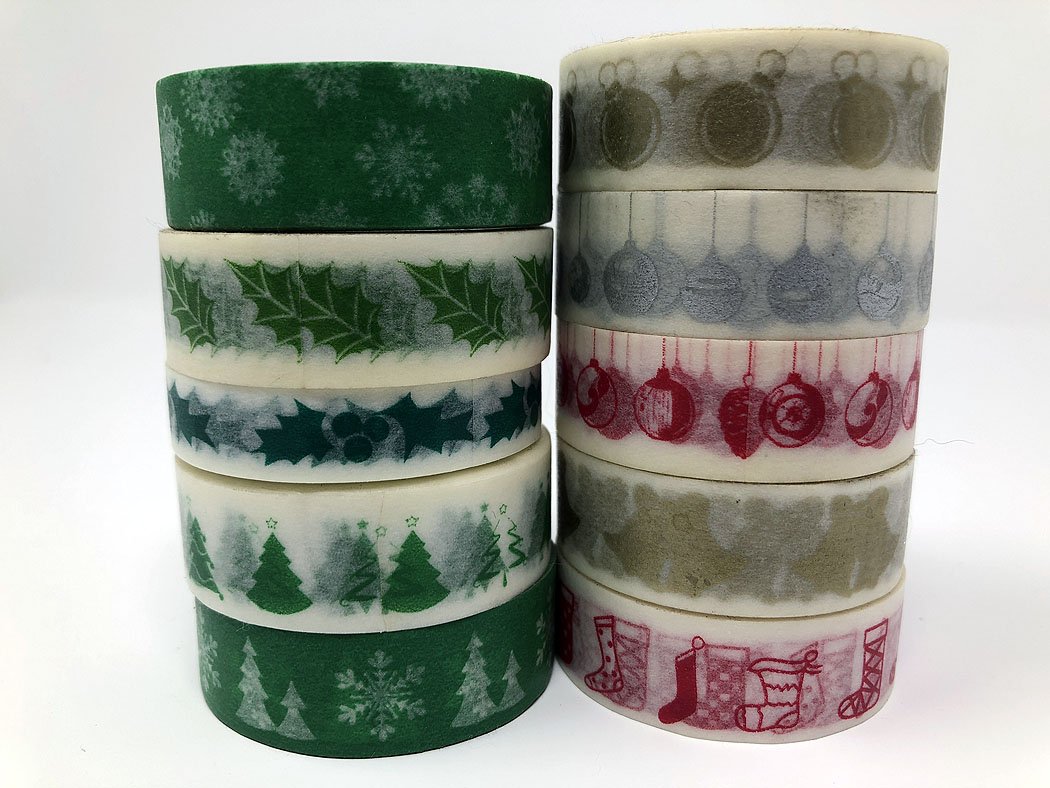 Anrich Washi Tape Christmas Set 10 rolls of paper printed washi tape