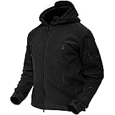 MAGCOMSEN Men's Military Tactical Jacket Warm Fleece Hoodies Sport Outdoor Winter Coats Windbreaker