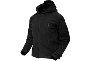 MAGCOMSEN Men's Military Tactical Jacket Warm Fleece Hoodies Sport Outdoor Winter Coats Windbreaker