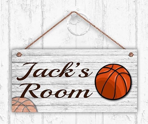 Amazon.com: Basketball Sign, Rustic Sports Room Sign, Personalized Sign