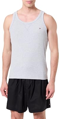 Ensemble débardeur et short tissé pour homme UM0UM03800 Orange (Gris clair chiné/noir), S