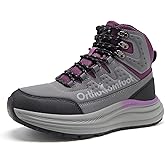 Women's Orthopedic Plantar Fasciitis Boots: Comfortable Arch Support Waterproof Hiking Walking Trekking Trail Sneakers, Flat Feet Orthotic Mid Ankle Support Work Shoes for Foot and Heel Pain Relief