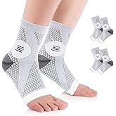 Cseece 2 Pair Neuropathy Socks for Women Men, Plantar Fasciitis Sock Neuropathy Pain Relief Socks for Feet, Ankle Compression Socks for Neuropathy Pain, Ankle Brace for Sprained Ankle (XL)