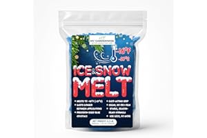 GARDENWISE Blue Ice & Snow Melt – Snow Melt, Rock Salt, Driveway & Sidewalk Salt for Ice, Blue Granular Rock Salt, Melts to −16°F (−27°C) – Resealable Zip Bag (1 Quart - 2.2 lb.)