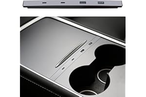 Leikaendi Car USB Hub Charger for Tesla Center Console with Fast Charging Retractable Cables Phone Charger Docking Station Accessories(Model 3 2021-2023 & Model Y 2021-2024)