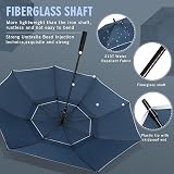 ZOMAKE Golf Umbrella 62in Windproof Rainproof Double Canopy Navy view 4