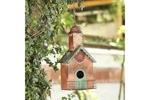 MOCOME Bird Houses for Outside Hanging Metal Birdhouses for Outdoor