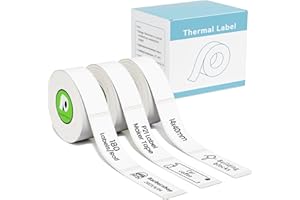 3-Rolls Compatible with Nelko P21 Label Maker Tape, 14x40mm (0.55"x1.57") Self-Adhesive Tag Replace for P21 Maker for Home/Of