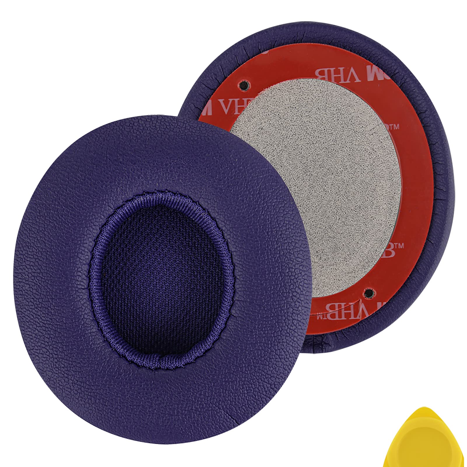 Geekria Replacement Ear Pads for Beats Solo 2 (B0534) & Solo 3 (A1796) Wireless On-Ear Headphones, Ear Cushions (Pop Purple)