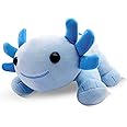 Mowatusy Axolotl Plush,Blue Stuffed Animal Toy for Kids,Cute Doll Gifts for Kids Boy Girl,Birthdays Xmas Home Decoration