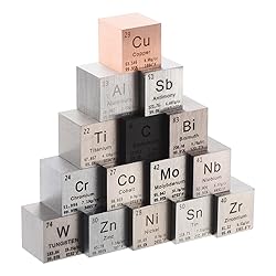 PATIKIL 1 Inch Titanium Cube Metal Element High