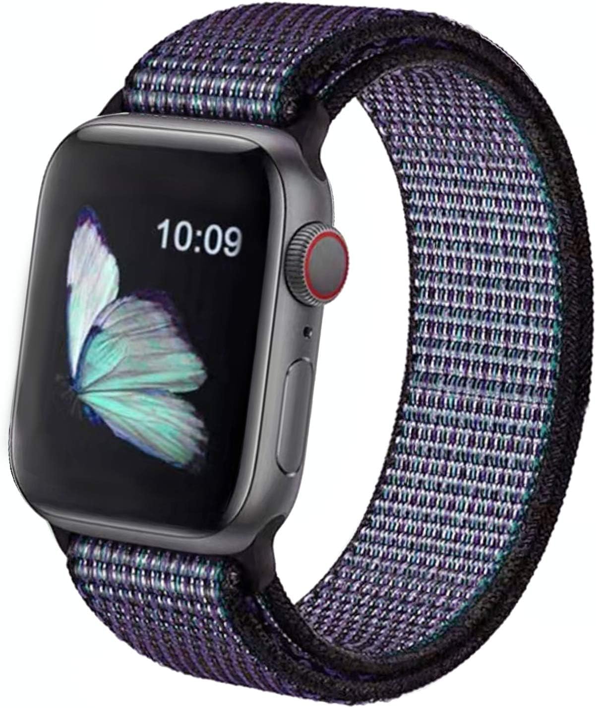 RolQitee Soft Sport Band Compatible with Apple Watch Band 38mm 42mm 40mm 44mm for Women/Men Breathable Replacement Strap Compatible with iWatch Series 5 4 3 2 1 (Grapes Purple, 38mm/40mm)