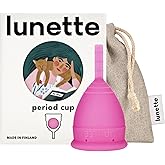 Lunette Period Cup – Menstrual Cup with 12h Leak-Free Comfort - Soft 100% Medical-Grade Silicone - Eco-Friendly Pad & Tampon Alternative Reusable for 10 Years - One-for-One Donation – Size 1 Pink