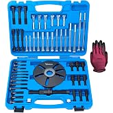 Yuesstloo 59 Pcs Harmonic Balancer Puller Removal &amp; Installation Tool Kit | Flywheel Remover, Crankshaft Pulley Removal Steering Wheel Pulling Set, Compatible with Buick Regal, Lacrosse GL8, Firstland