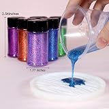 Renfio Holographic Ultra Fine Glitter Powder Black 60g Resin Epoxy Chips view 4