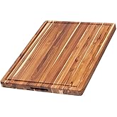 Teakhaus Cutting Board - Large (L) Wood Cutting Board with Juice Groove - Holiday Gift Ideas for Men and Women - Gift-Ready, Reversible, Edge Grain Wood, Knife Friendly - FSC Certified
