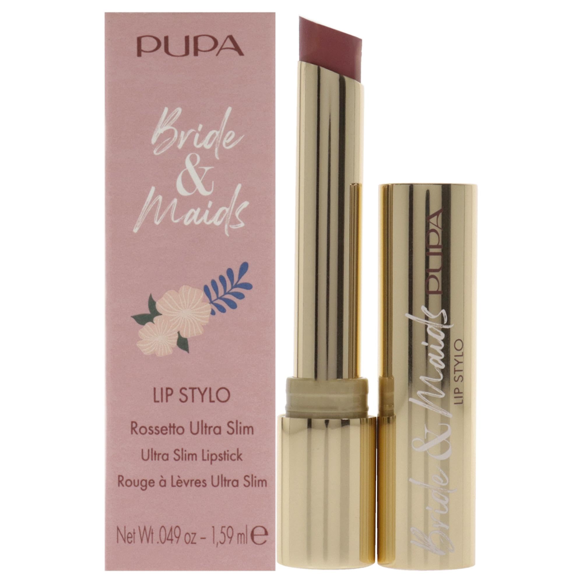Pupa Milano Bride and Maids Lip Stylo Ultra Slim Lipstick - 001 Weeding Cake for Women 0.049 oz Lipstick