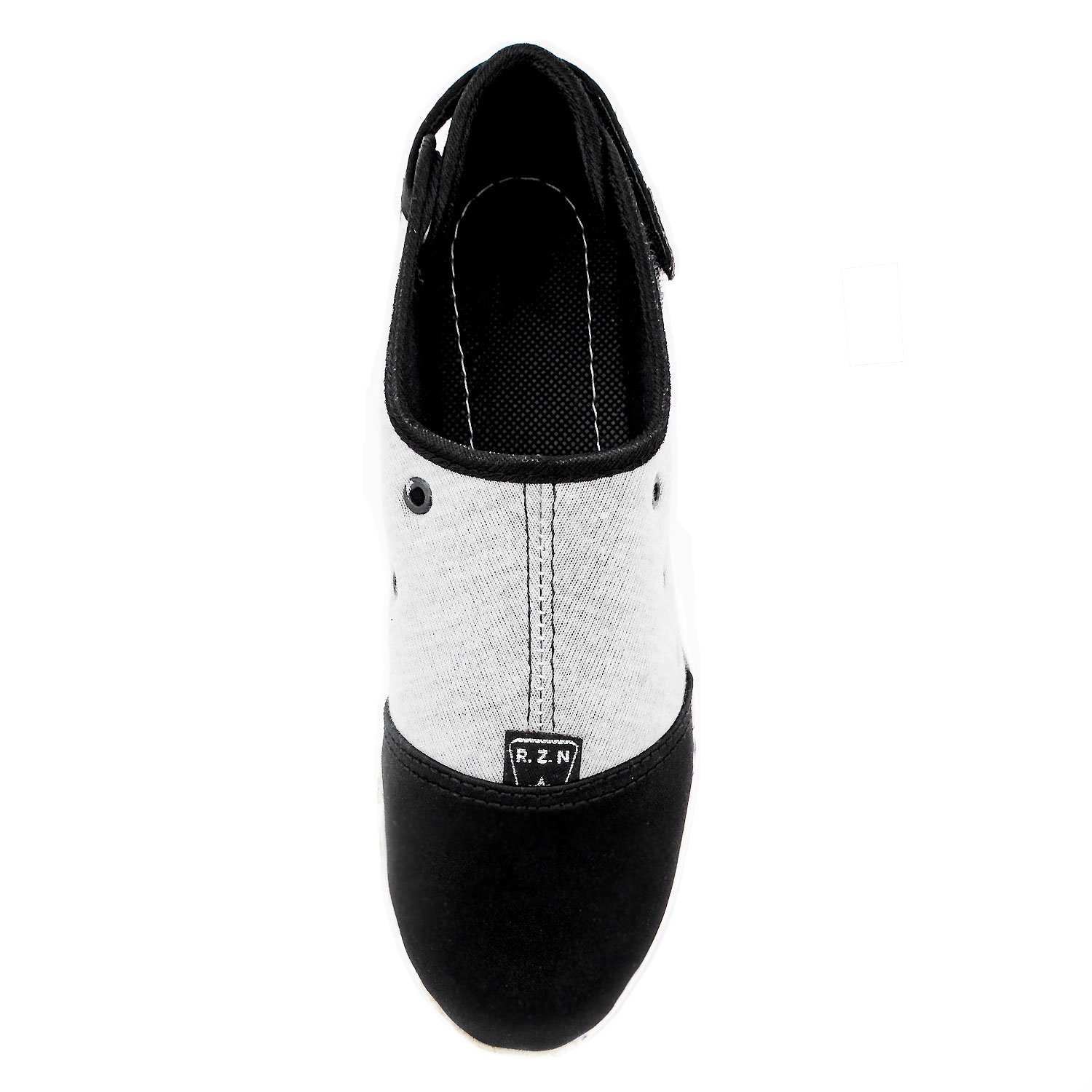 ziaula women ladies synthetic casual black and grey shoes