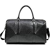 27L Small Travel Duffle Bag Weekender Bags for Women and Men with Shoe Compartment Foldable Waterproof Toiletry Bag Hospital Bags for Labor and Delivery Gym Bag (Black)