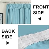 H.Versailtex Solid Thermal Insulated Blackout Curtains 46x54 2 Panels Canal Blue view 4