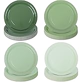 AimFun Sage Green Paper Plates Christmas Gradient Green Party Plates 9 Inch Disposable Round Dinner Dessert Plates for Birthday Wedding Bridal Baby Shower Party Supplies (24)