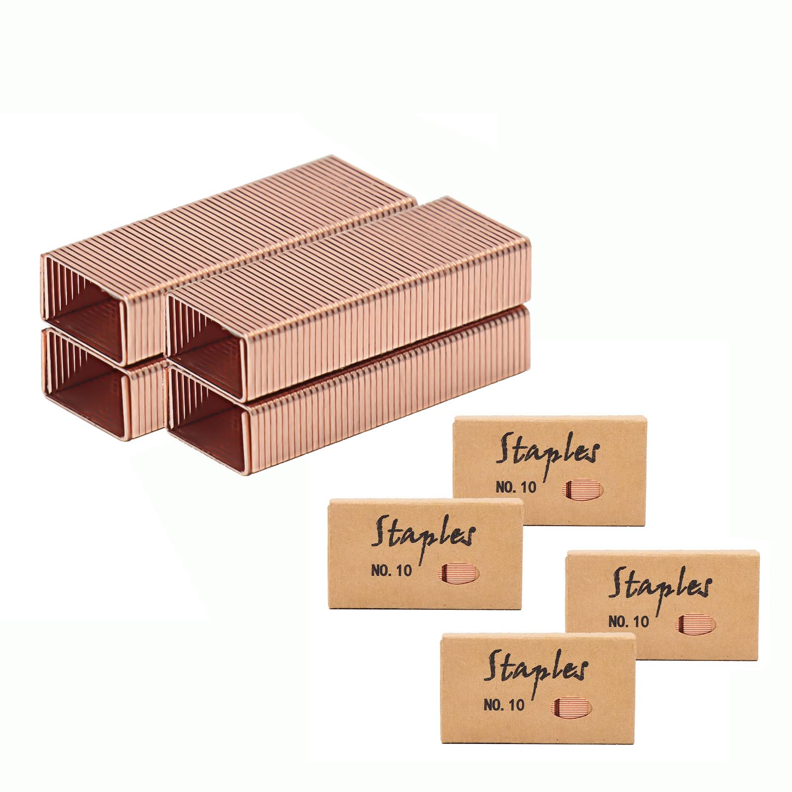 Photo 1 of NatSumeBasics 4000 Rose Gold Staples - #10 Small Colored Staples for Mini Stapler, Tiny Staple Smaller Than Standard Staple (Rose Gold)