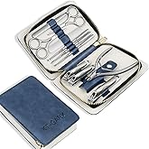KT-GARY Manicure Set,Professional Nail Care Manicure Pedicure Kit,11 in 1 Stainless Steel Nail Clipper Set Grooming Tool with Exquisite Leather Travel Case for Men&Women