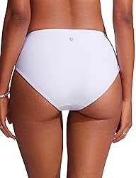 CRZ YOGA Bikini Bottoms for Women Mid Rise Full