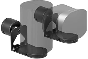 PEGZONE Adjustable Speaker Wall Mount for Sonos Era 100 and Era 300, Flexible Angle Adjustment, Surround Sound Speaker Wall Bracket Compatible with Sonos Era Speakers,1 Pair,Black