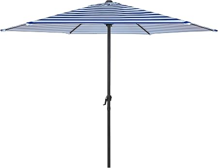 Amazon Com Hermo 96s Roun 9 Ft Outdoor Patio Market Table Umbrella Blue Garden Outdoor