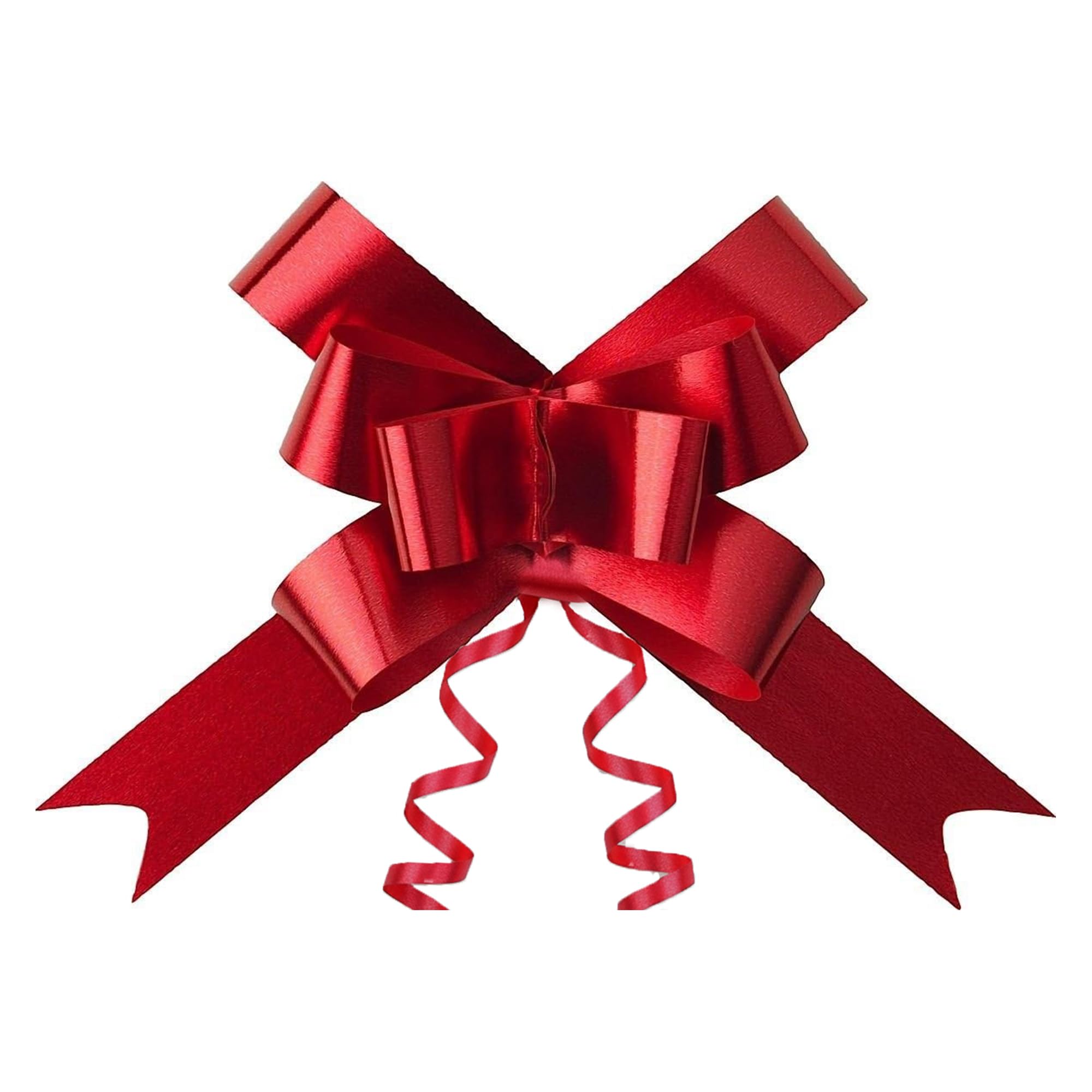 Shatchi 10pcs Red 30mm/3cm Large Ribbon Pull Bows for Gift Wrapping, Hampers, Florist Bouquets, Wedding Cars and Party Décor Pullbow