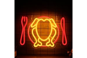 LEDIGPIG Turkey Neon Sign Turkey Neon Light LED Neon Sign for Wall Décor Dimmable LED Neon Light for Bar Restaurant Music Concert Man Cave Wall Art 16.4"×11.2"